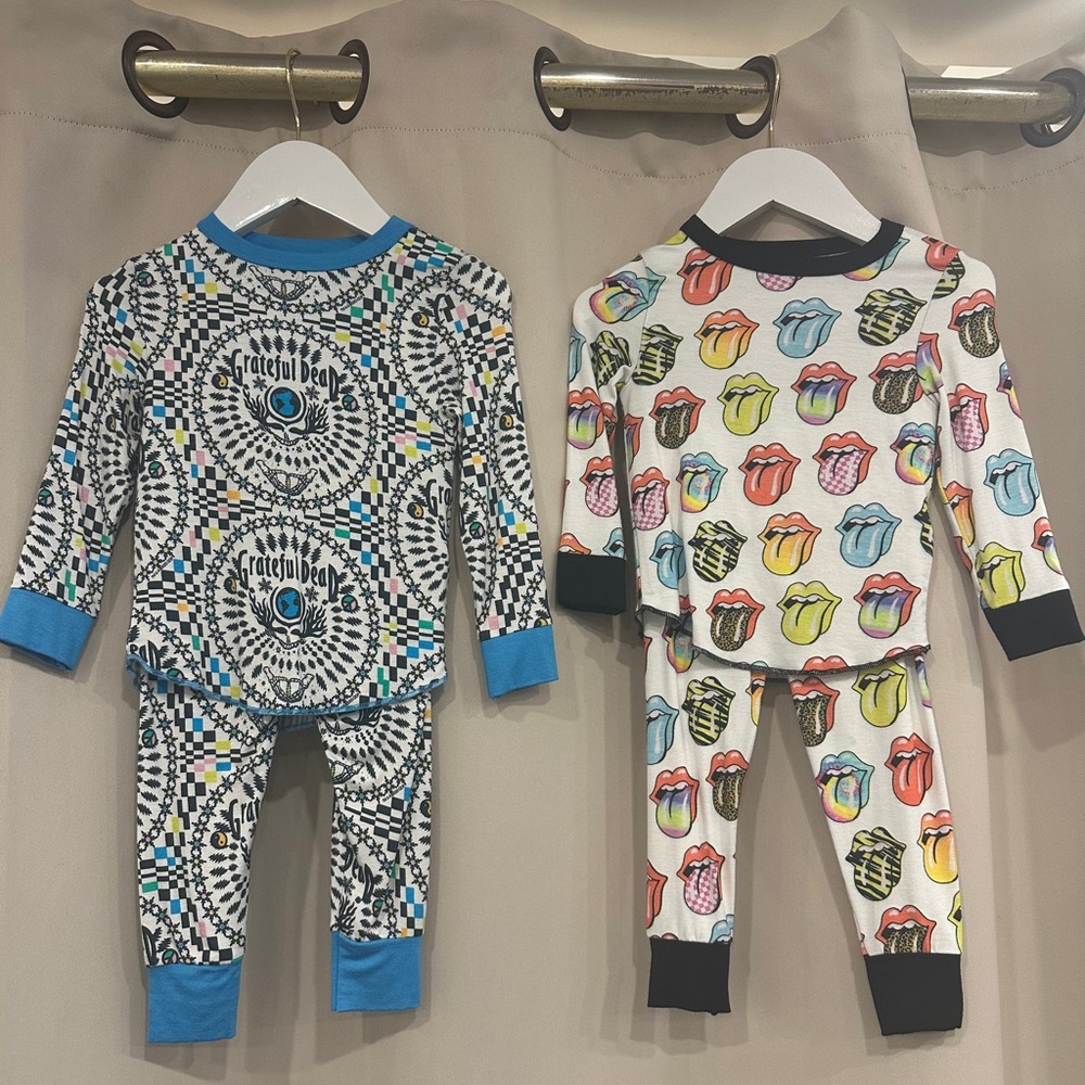 Rowdy sprout pjs- Grateful Dead and Rolling Stones